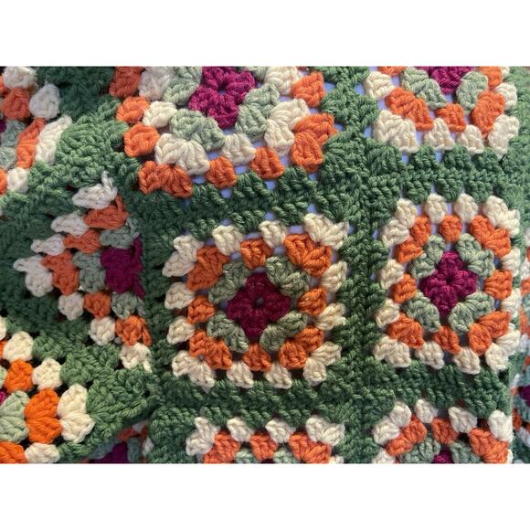Crochet Granny Square Patchwork Cardigan Handmade Boho Sweater Women’s - Picture 6 of 11